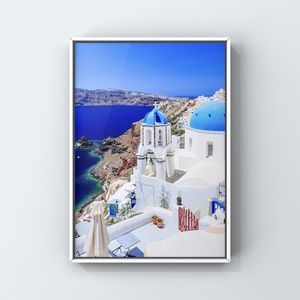 Wall art Greece dream vacation destination photo print for home decor